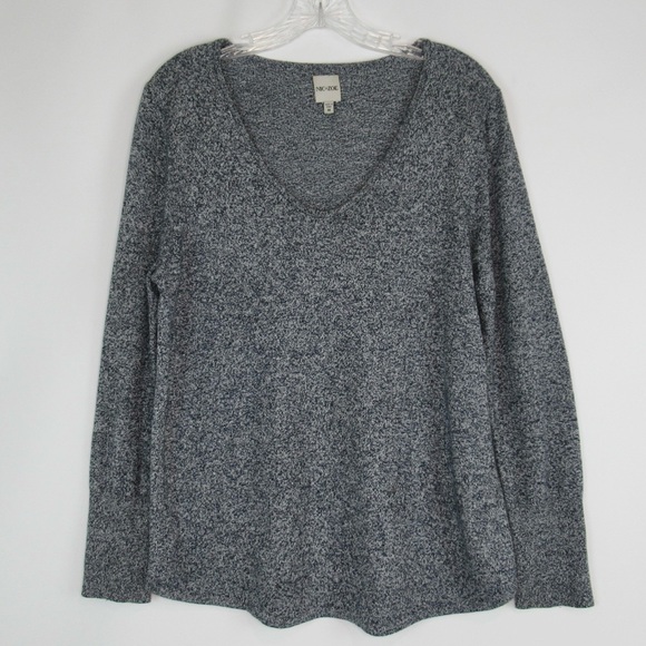 NIC+ZOE Marled V-Neck Casual Long Sleeve Knit Top Tee Women’s Size Medium - Picture 6 of 11